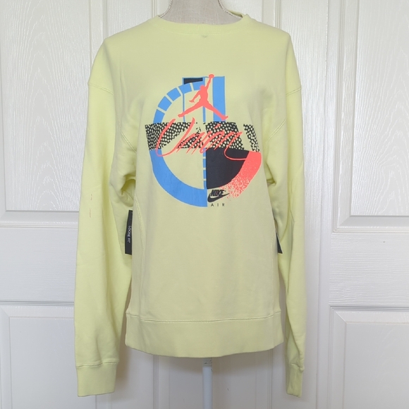 Nike Other - Jordan x Union 2.0 Flight Crew Neck Long Sleeve In Pale Yellow